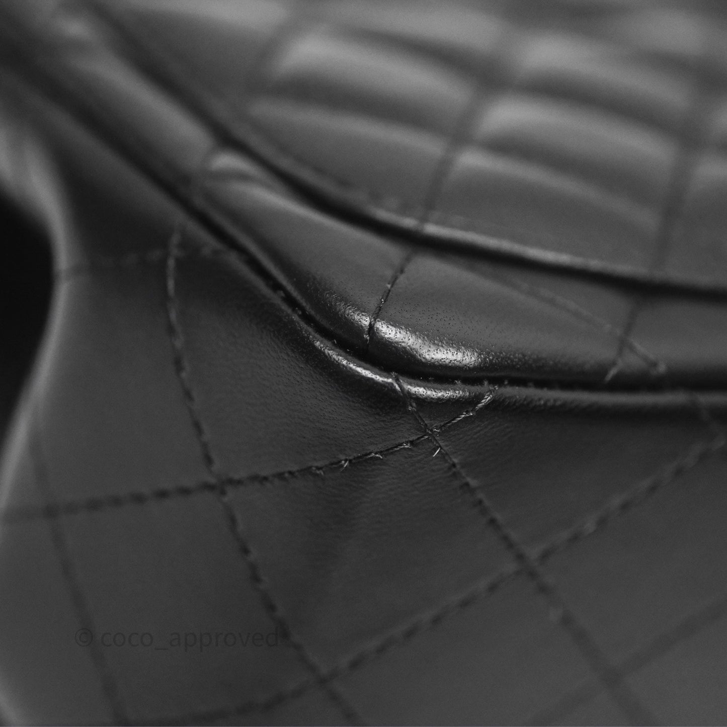 Chanel Mini Square Flap Quilted Black Lambskin Gold Hardware
