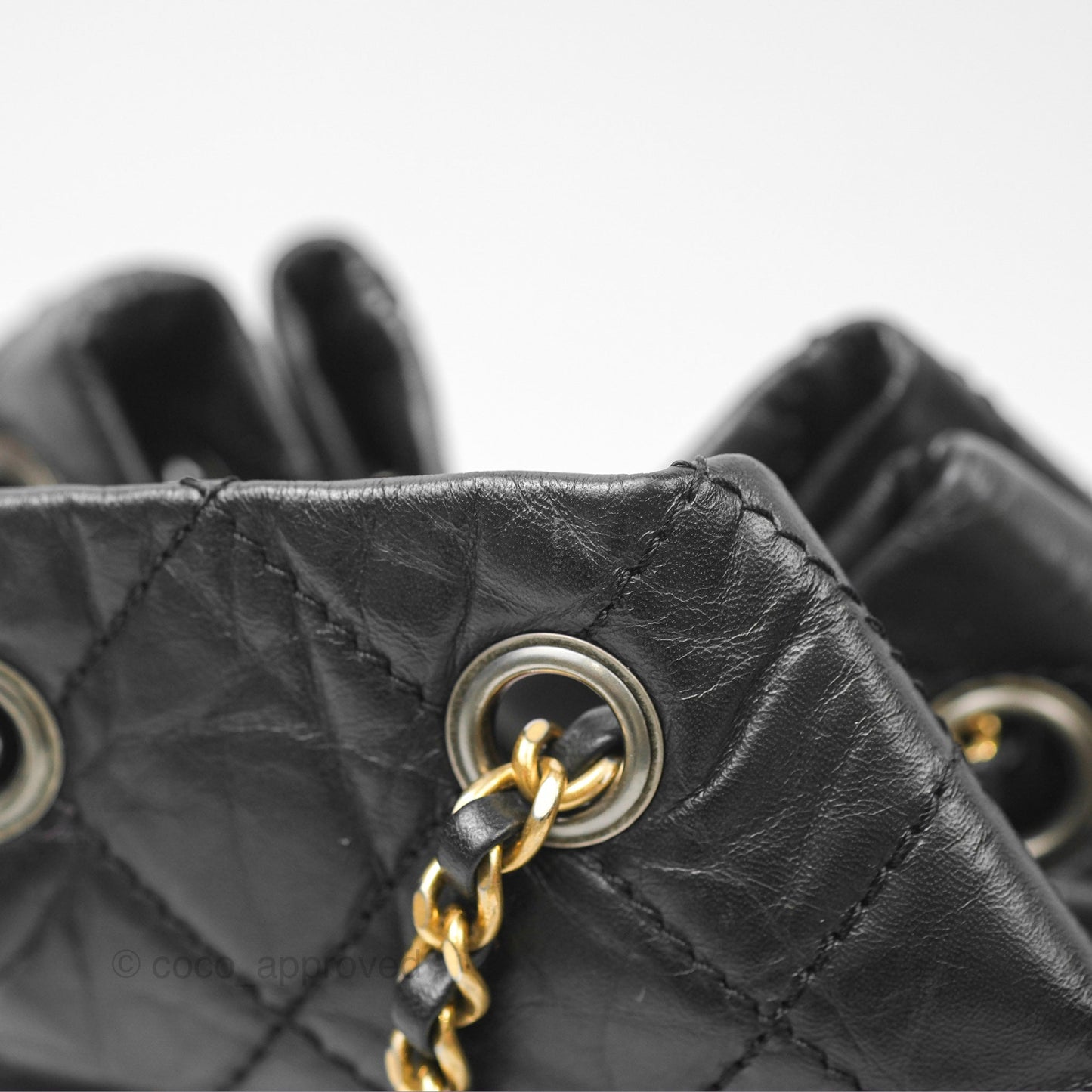 Chanel Small Gabrielle Backpack Black Aged Calfskin