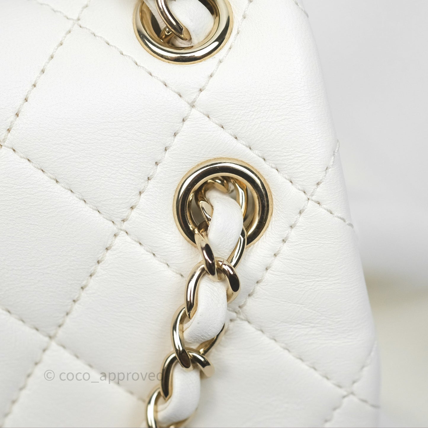Chanel Quilted Small Duma Drawstring Backpack White Calfskin Gold Hardware