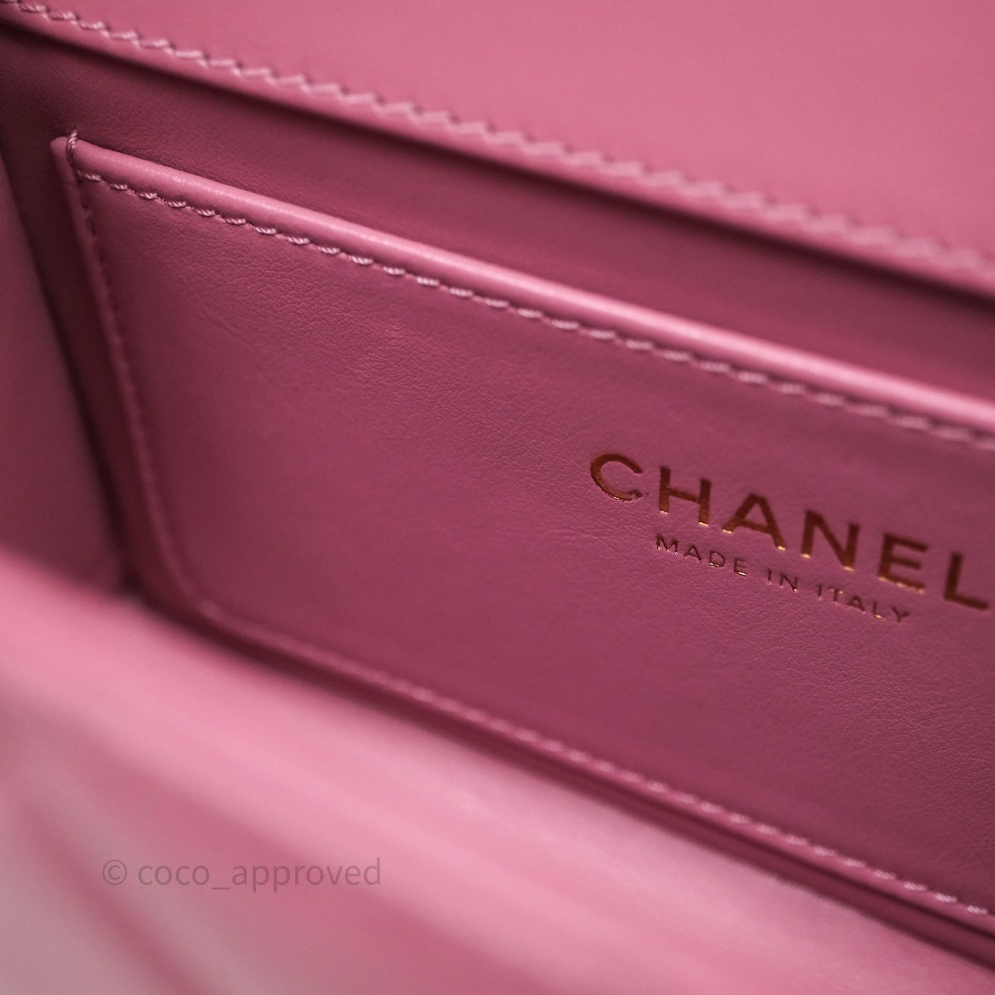 Chanel Quilted Mini Perfect Fit Adjustable Pink Calfskin Gold Hardware