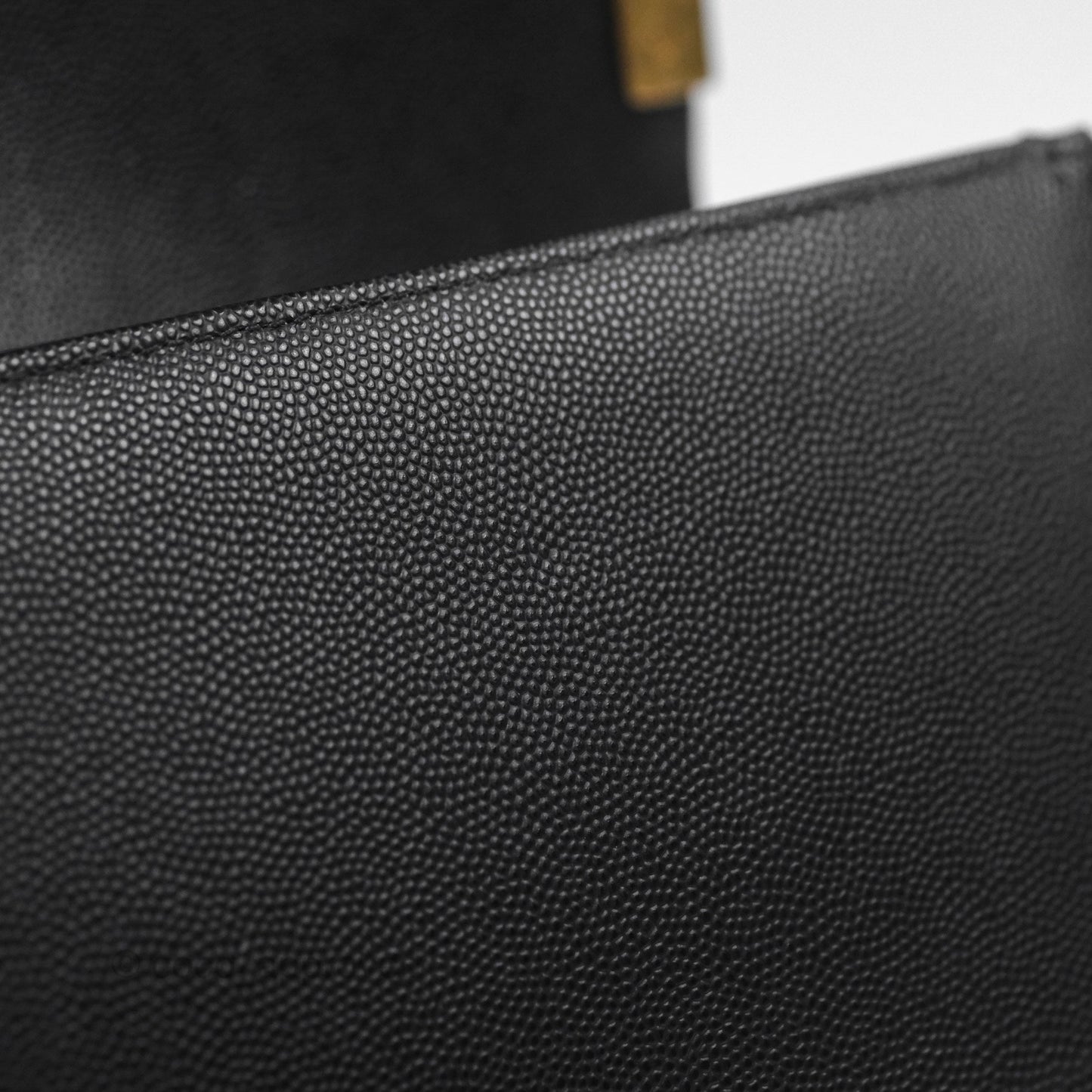 Chanel Medium Boy Quilted Black Caviar Aged Gold Hardware