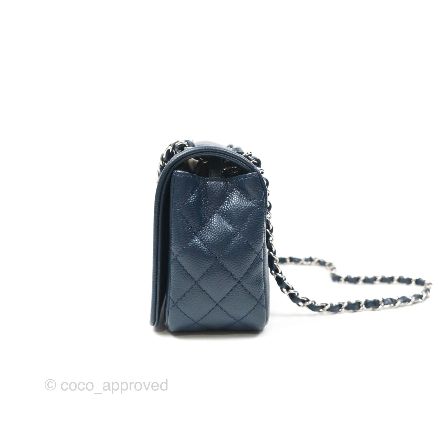 Chanel Medium Timeless CC Flap Bag Navy Caviar Silver Hardware
