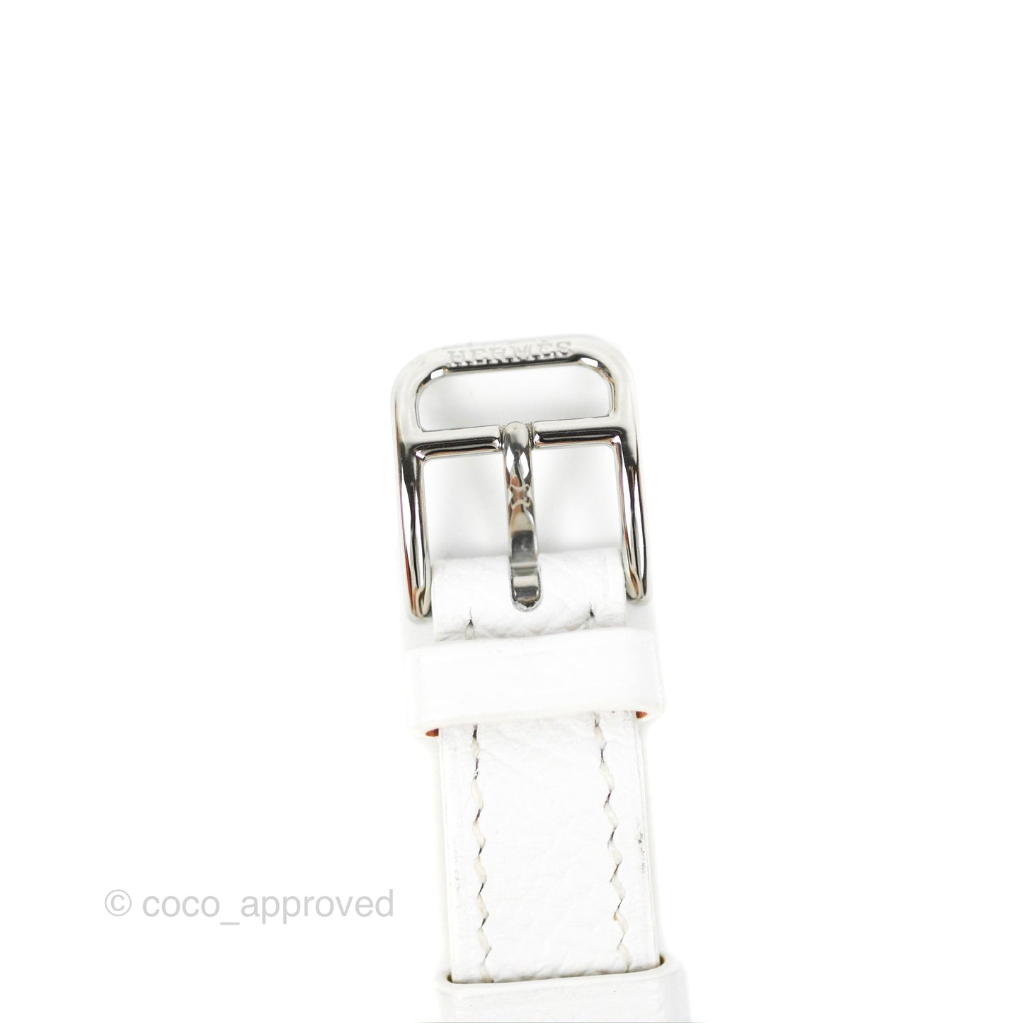 Hermes Cape Cod Watch PM 31mm White Epsom Mother-of-pearl Champleve Anchor Chains