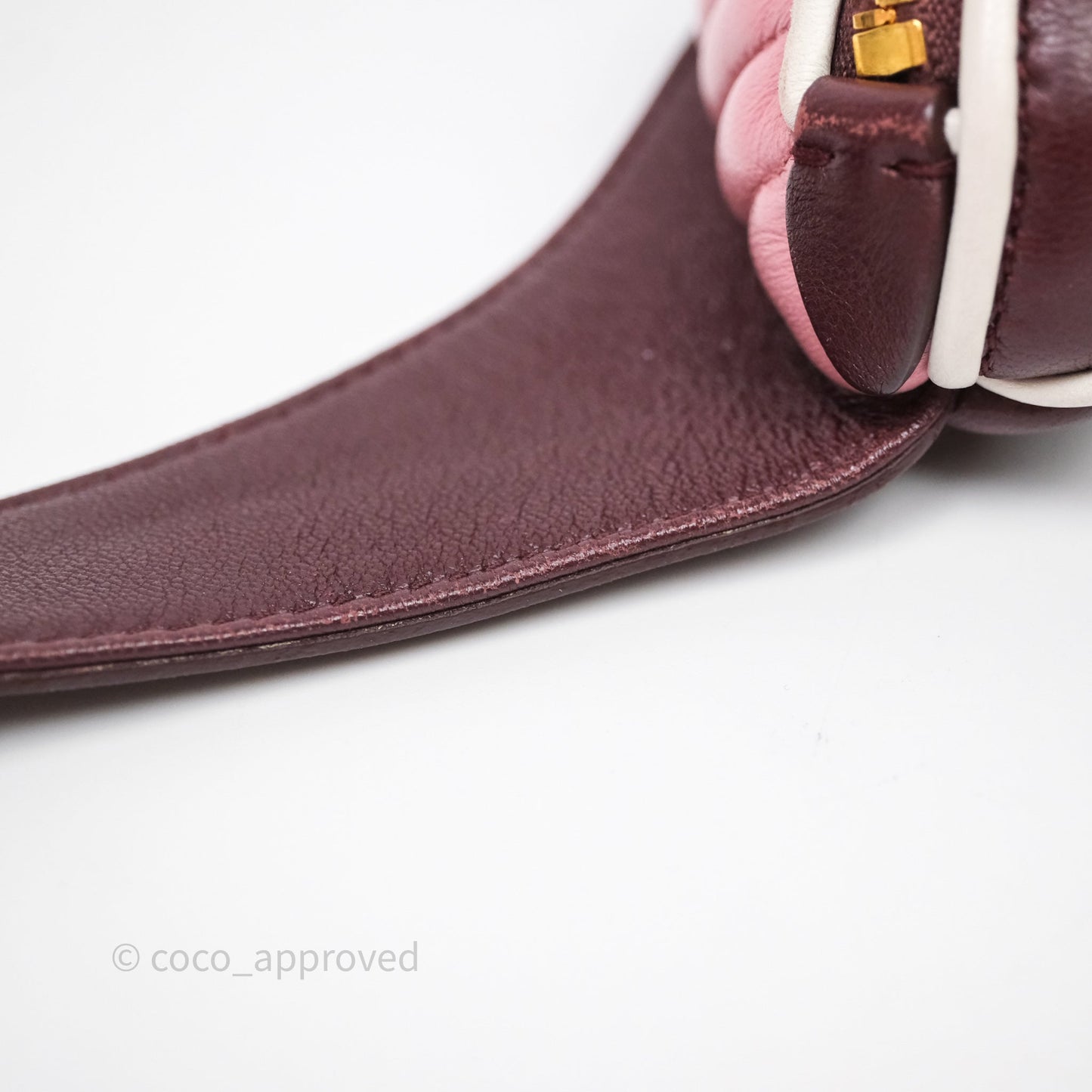 Miu Miu Bumbag Burgundy/Pink Gold Hardware
