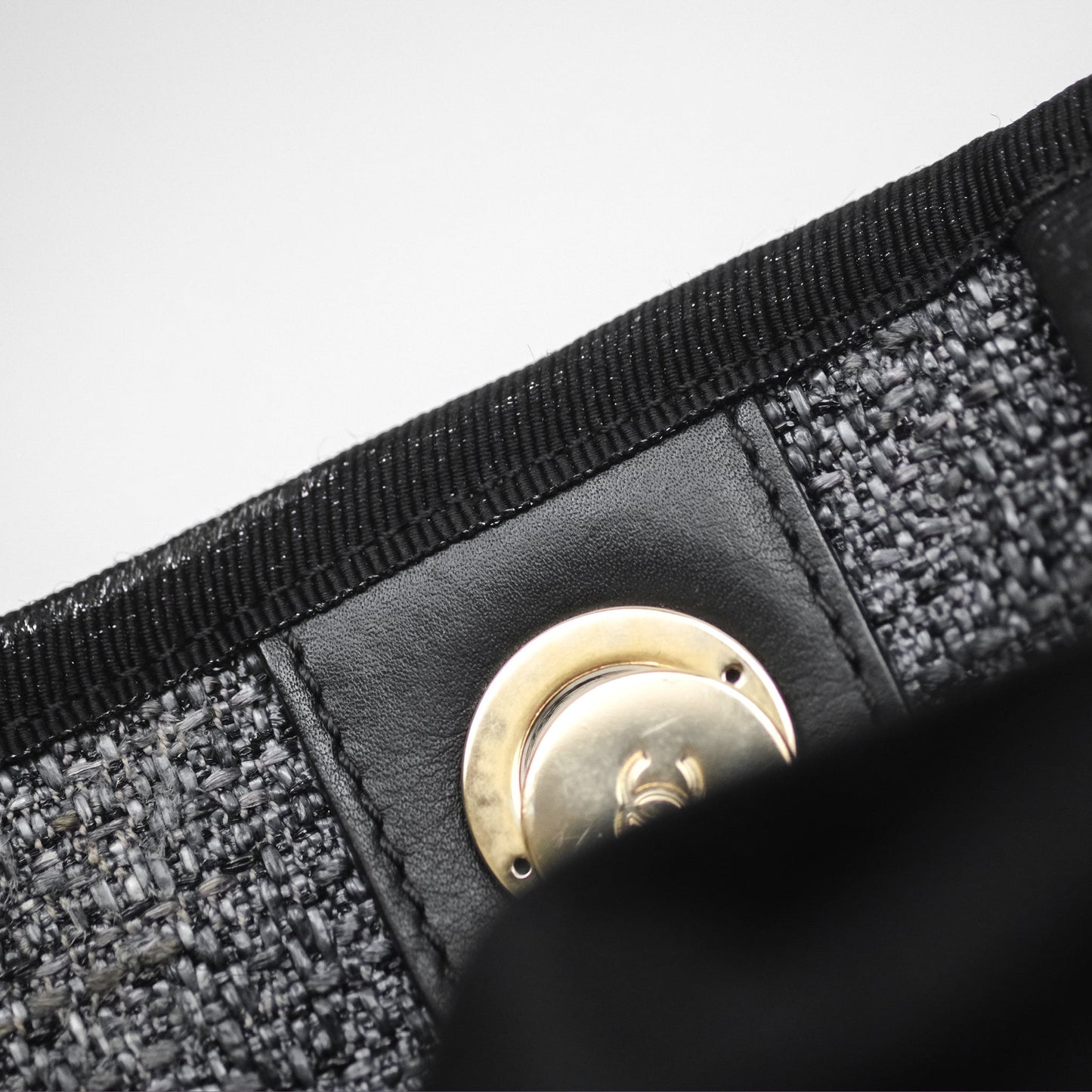 Chanel Medium Deauville Charcoal Grey Canvas