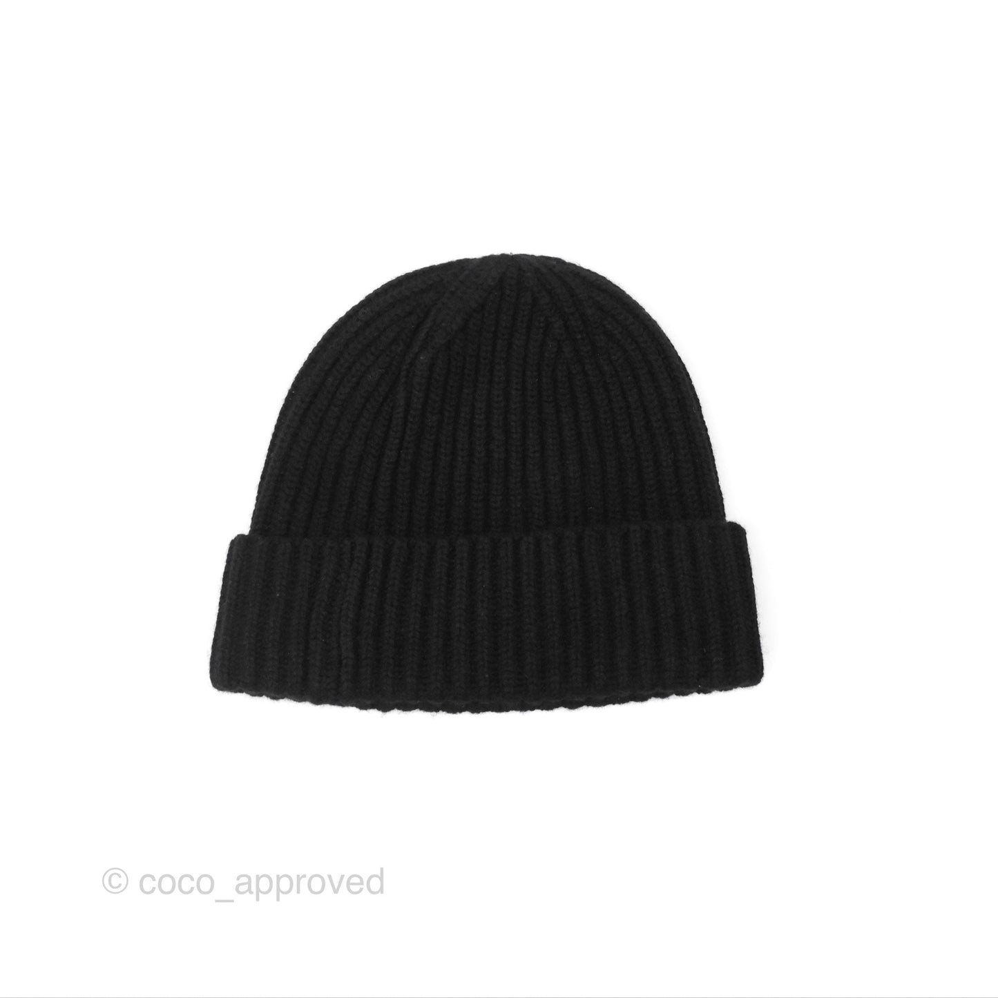 Chanel Sequin Logo Cashmere Beanie Black