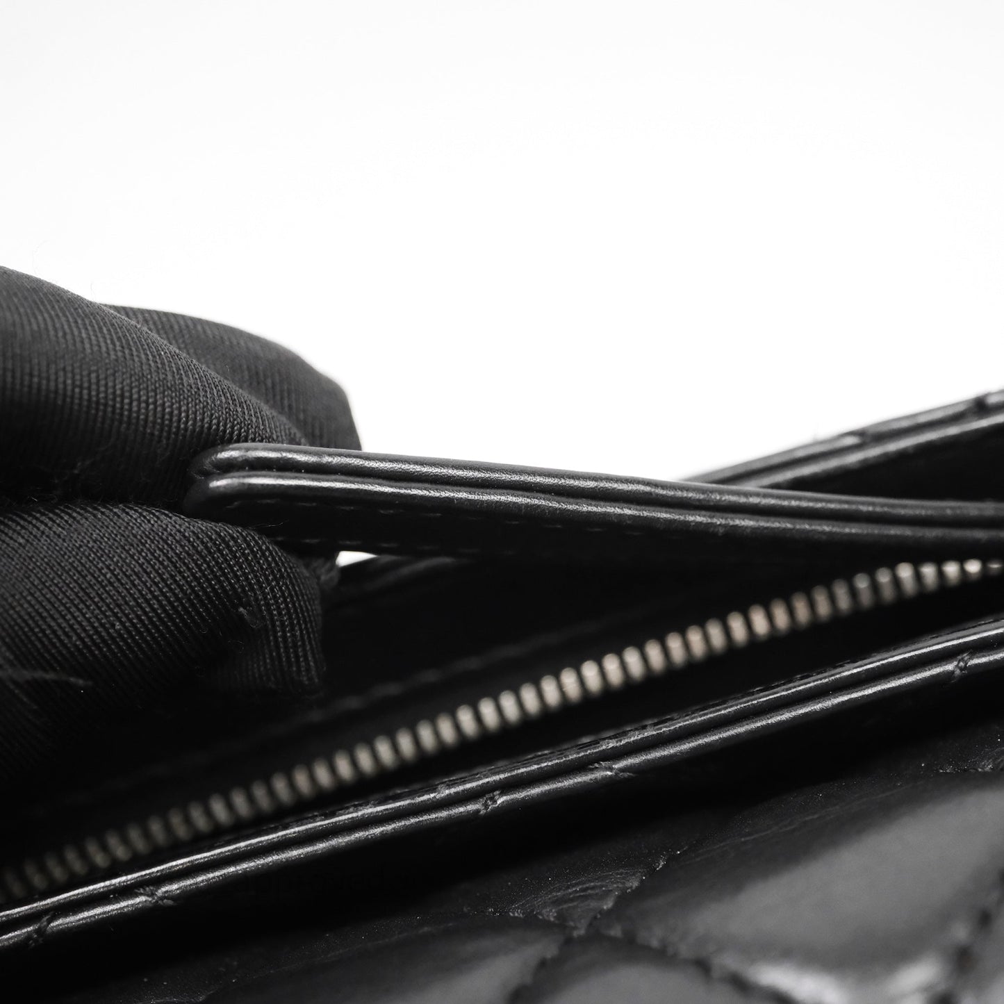 Chanel Quilted Flap Black Calfskin Silver Hardware