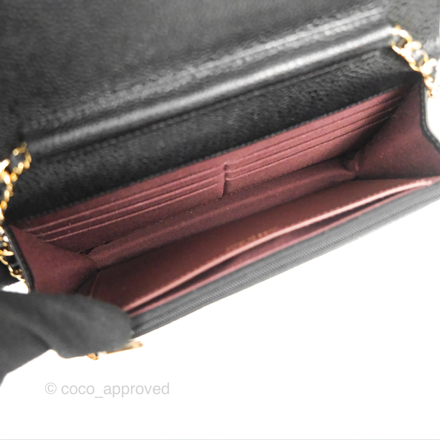 Chanel Quilted WOC Black Caviar Gold Hardware