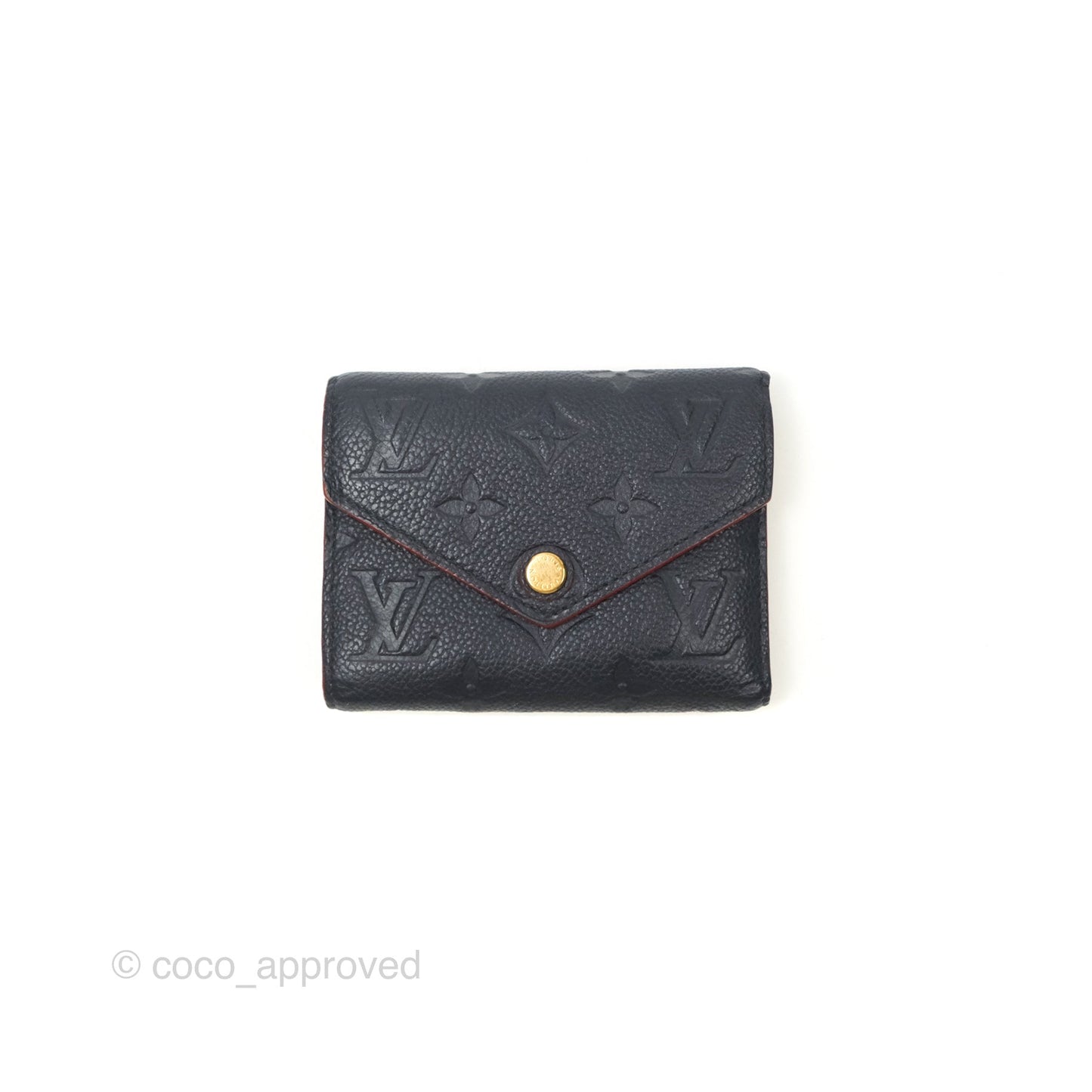 Louis Vuitton Victorine Wallet Marine Rouge Monogram Empreinte