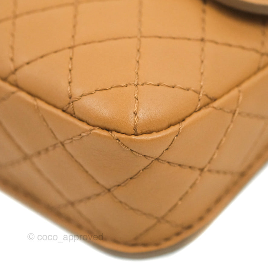 Chanel Flap Waist Bag with Leather & Tweed Coin Purses Dark Beige Calfskin