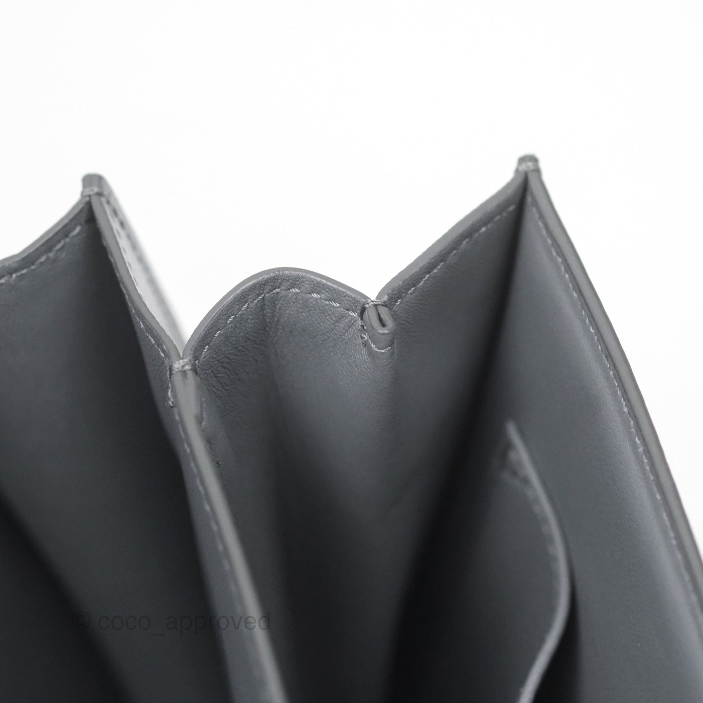 Celine Medium Classic Box Flap Grey Liege Calfskin