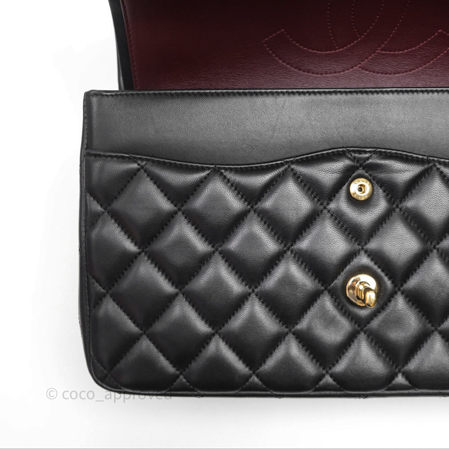 Chanel Jumbo Double Flap Black Lambskin Gold Hardware