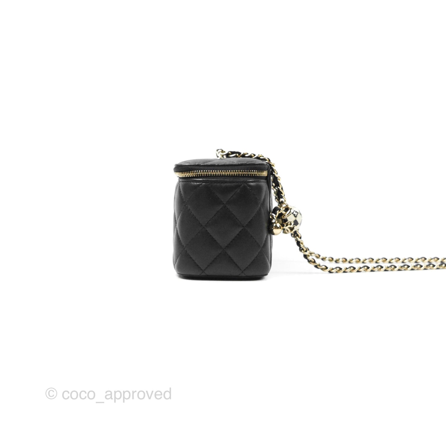 Chanel Ball Crush Vanity with Chain Black Lambskin Gold Hardware