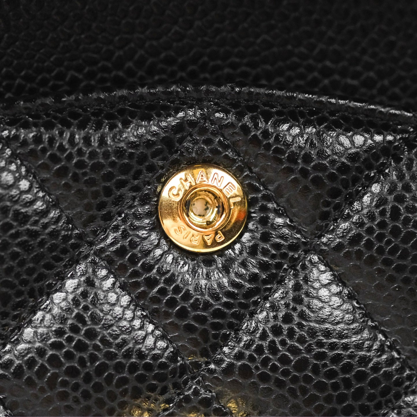 Chanel Small Classic Flap Quilted Black Caviar Gold Hardware