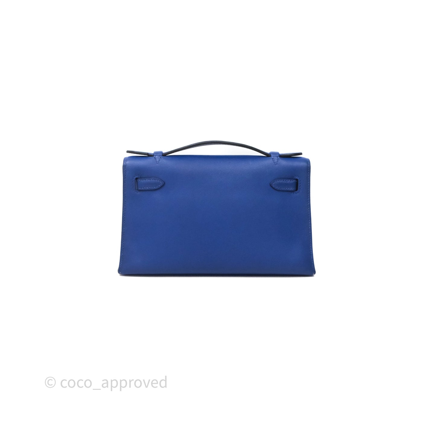 Hermès Kelly Pochette Clutch Electric Blue Swift Gold Hardware