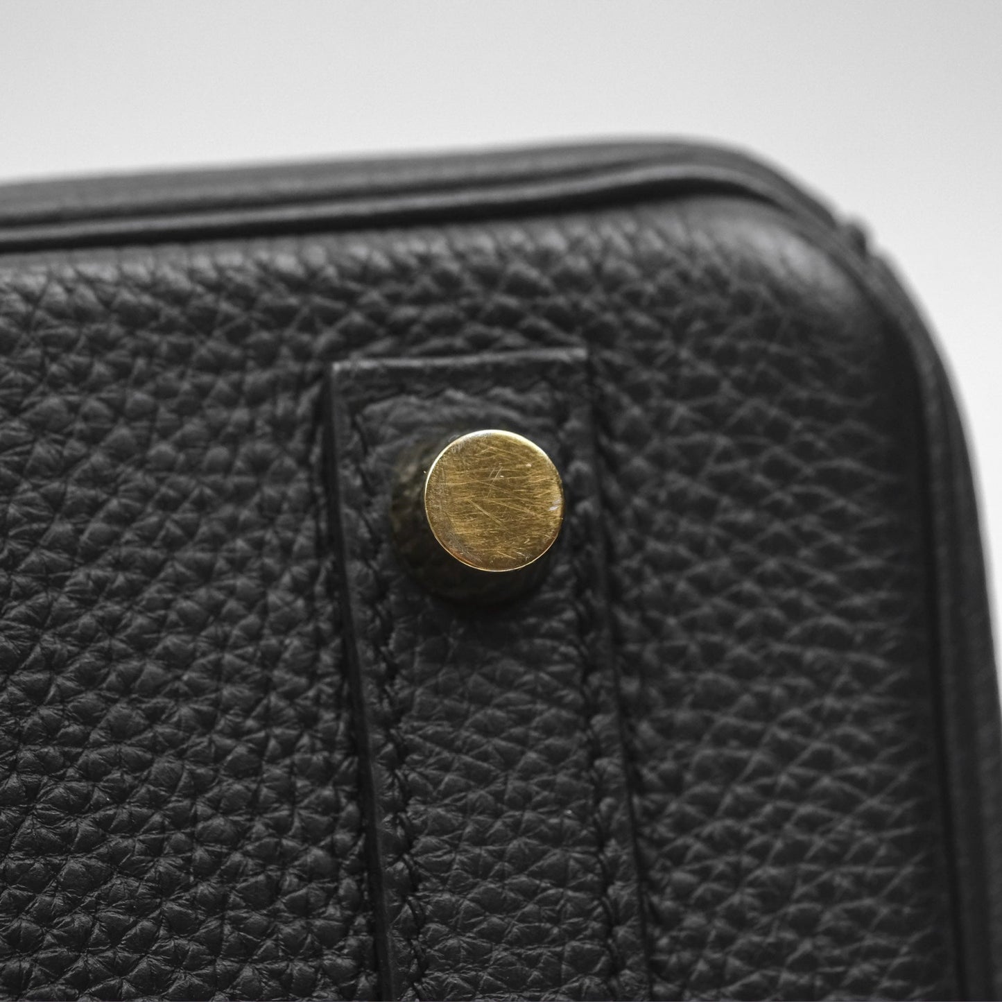 Hermès Retourne Birkin 25 Noir Togo Gold Hardware