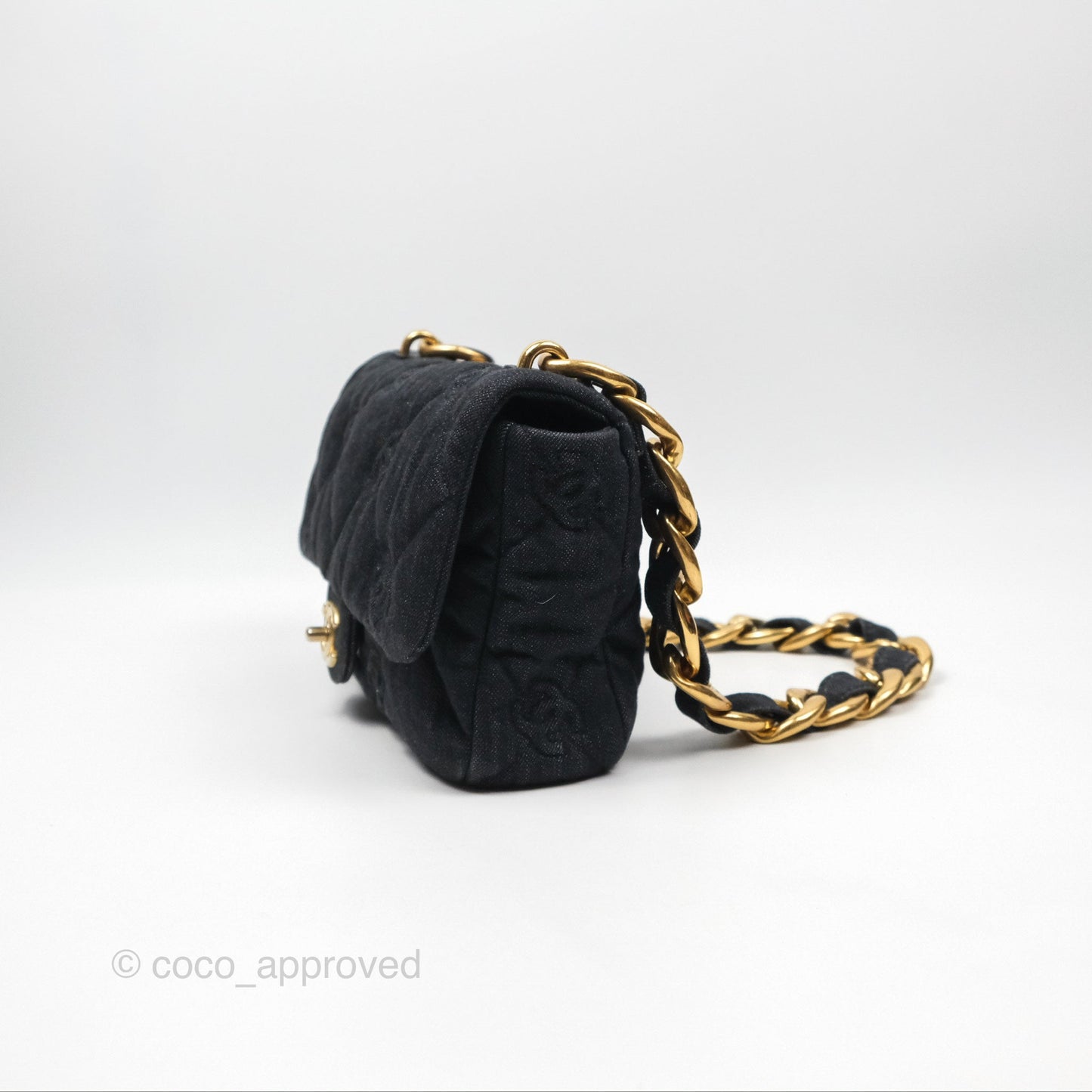 Chanel Medium Funky Town Flap Denim Aged Gold Hardware 22S