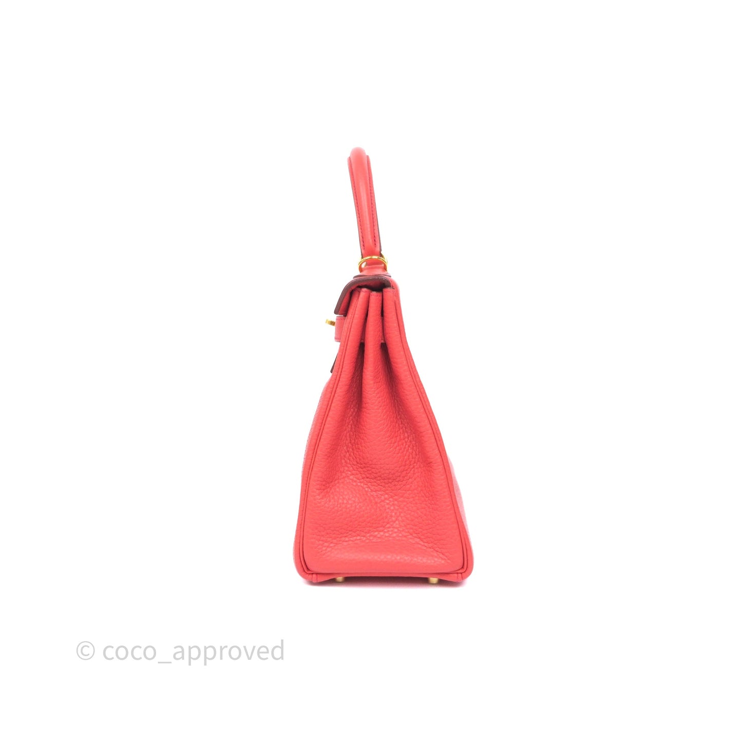 Hermès Kelly 28 Rose Jaipur Retourne Togo Gold Hardware