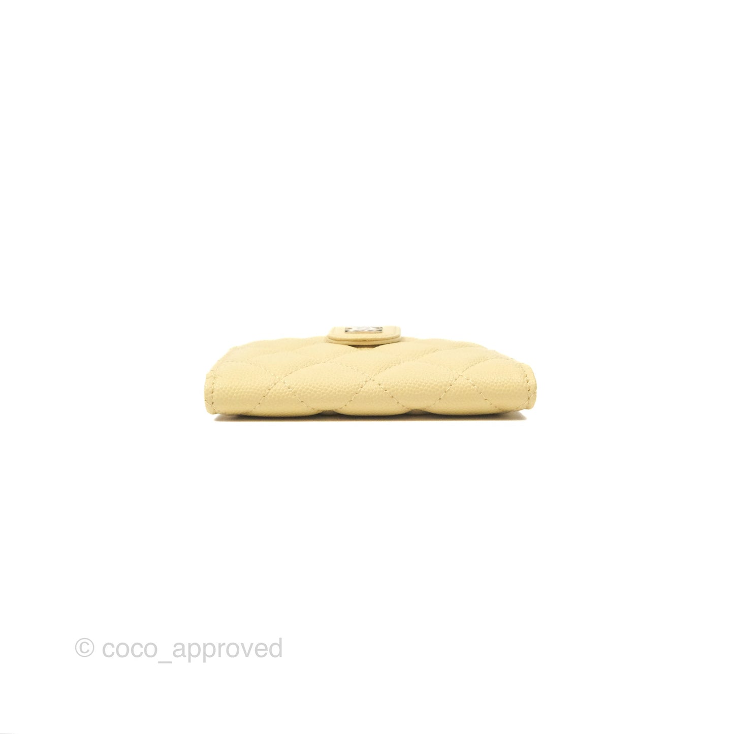 Chanel Classic Double Zip Card Case Yellow Caviar Gold Hardware
