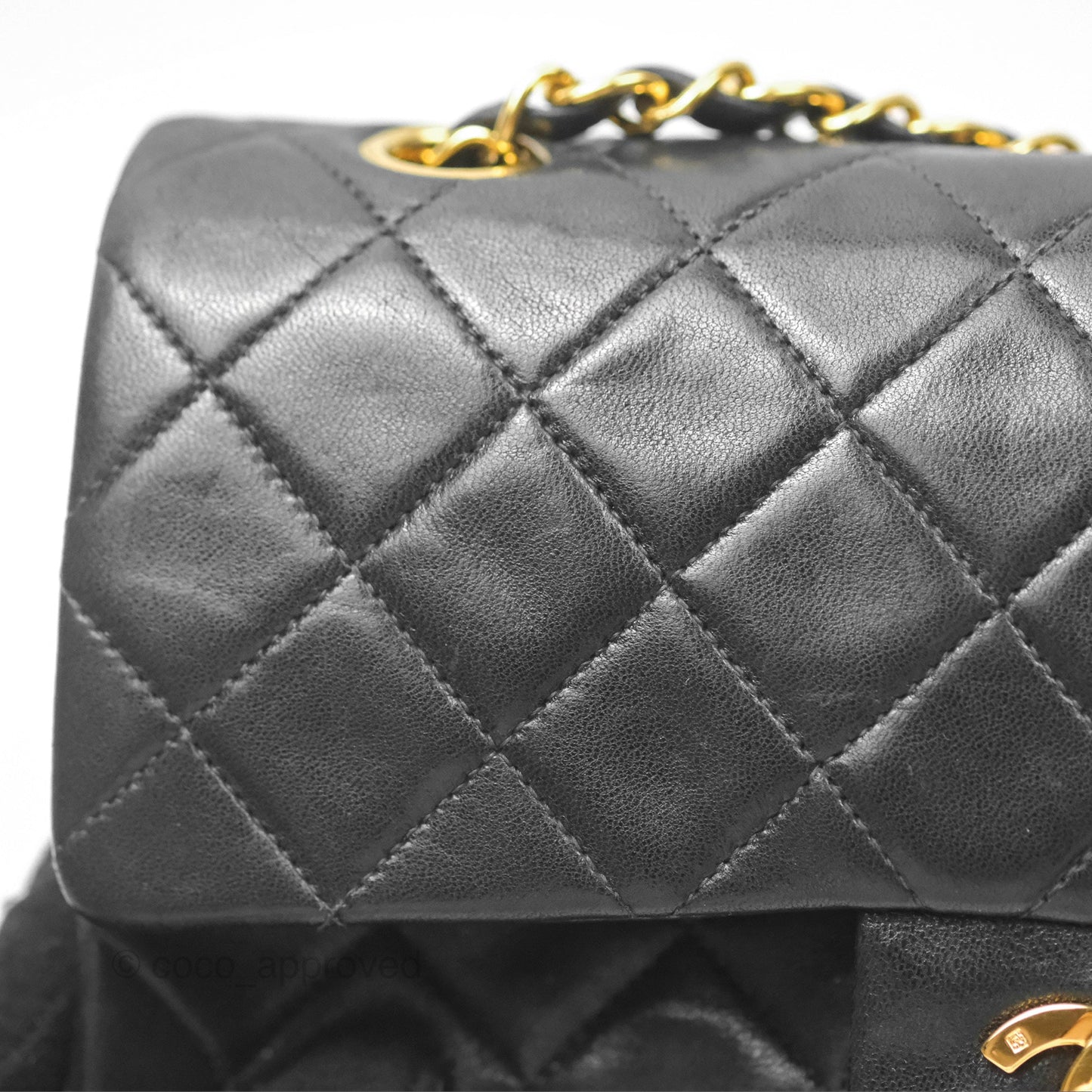 Chanel Classic Vintage Small Flap Black Lambskin 24K Gold Hardware