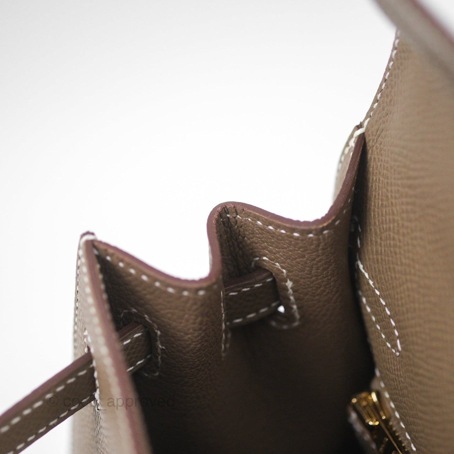 Hermès Sellier Kelly 25 Etoupe 18 Epsom Gold Hardware
