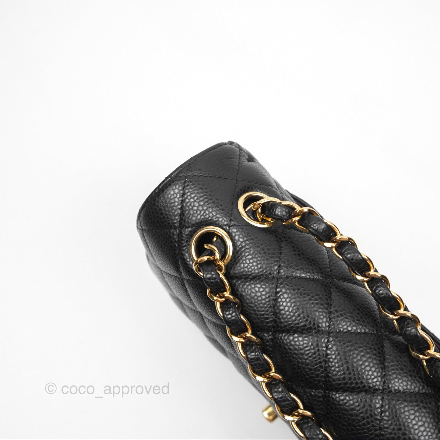 Chanel Small S/M Classic Flap Quilted Black Caviar Gold Hardware