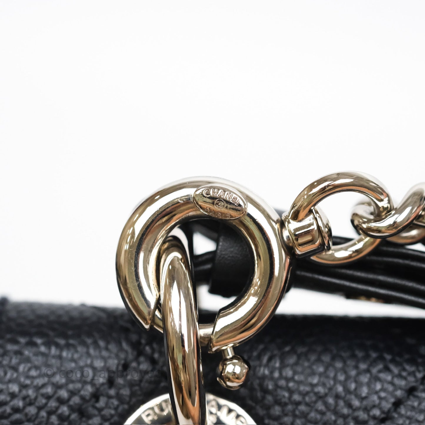 Chanel Top Handle Flap Bag Dark Navy Caviar Silver Hardware