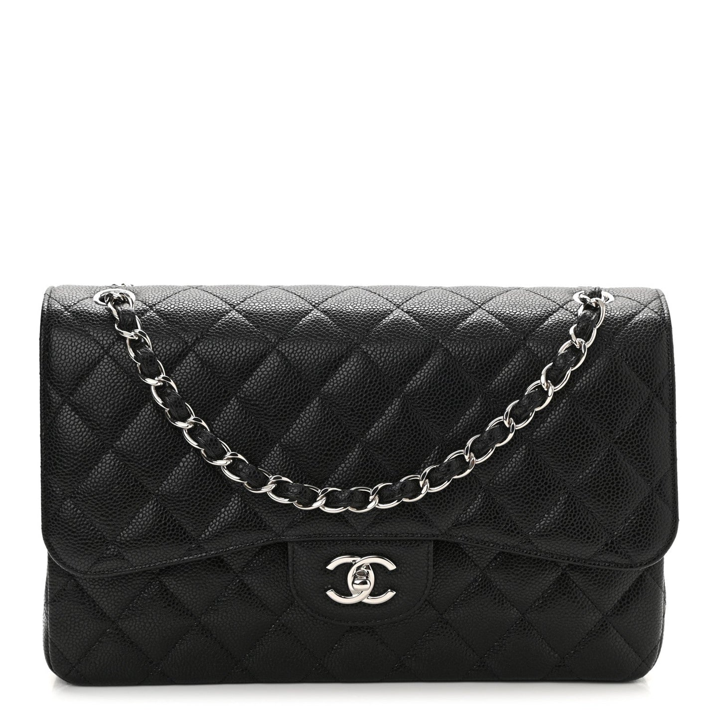 Luxury Chanel CAVIAR QUILTED JUMBO DOUBLE FLAP