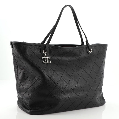 Luxury Chanel CAVIAR QUILTED LAMBSKIN FEVER XL TOTE BAG