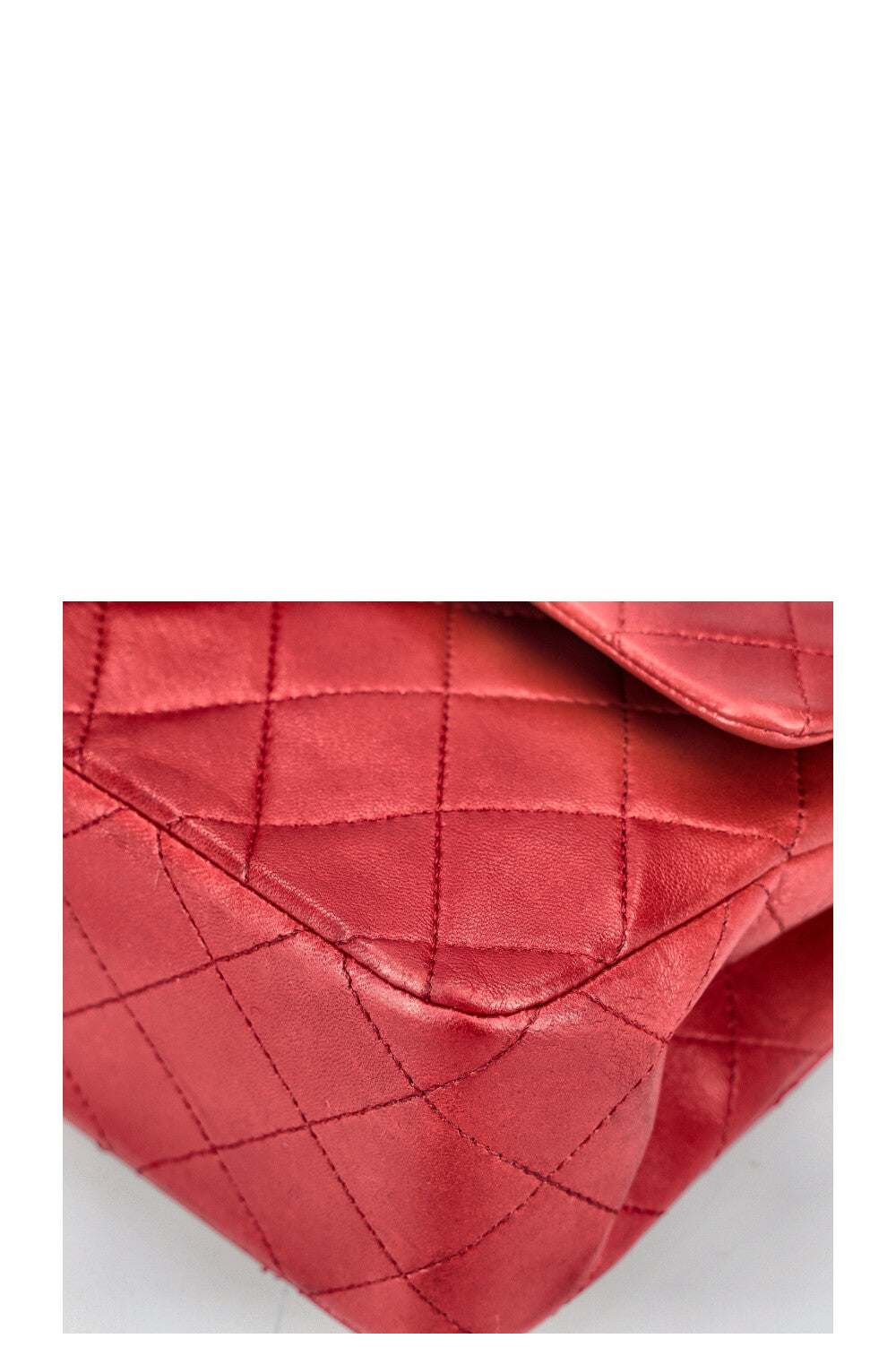 CHANEL Vintage Double Flap Bag Small Red