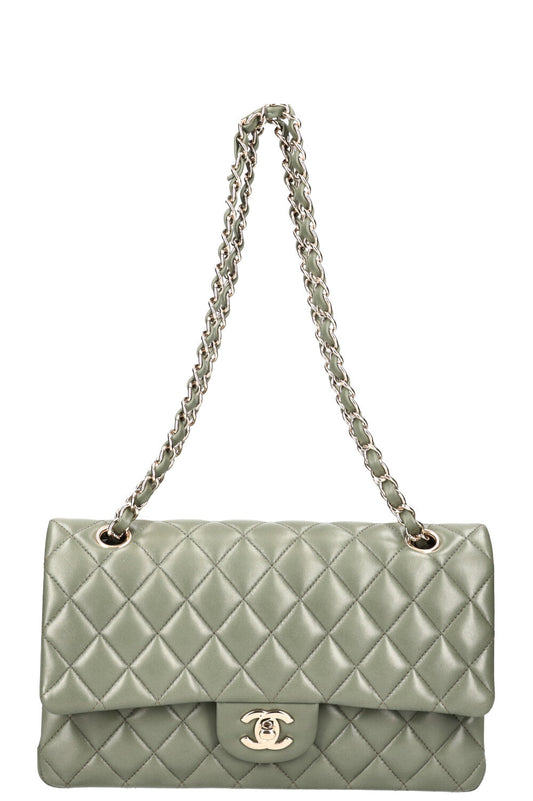 CHANEL Medium Double Flap Bag Sage