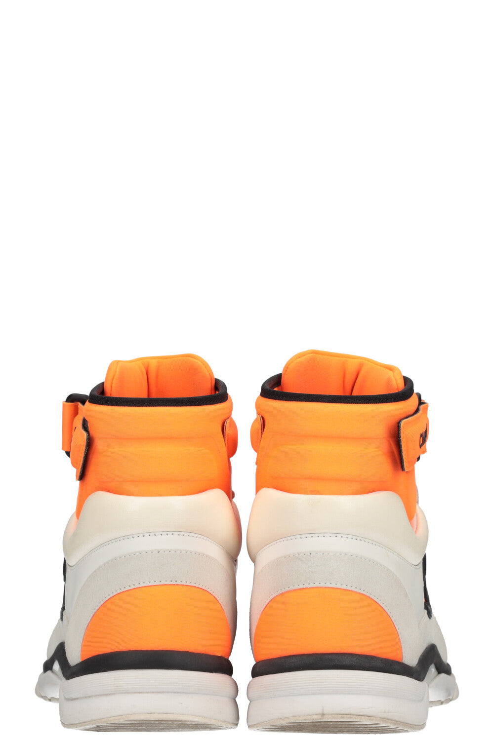 CHANEL High Top Sneakers Neon Orange