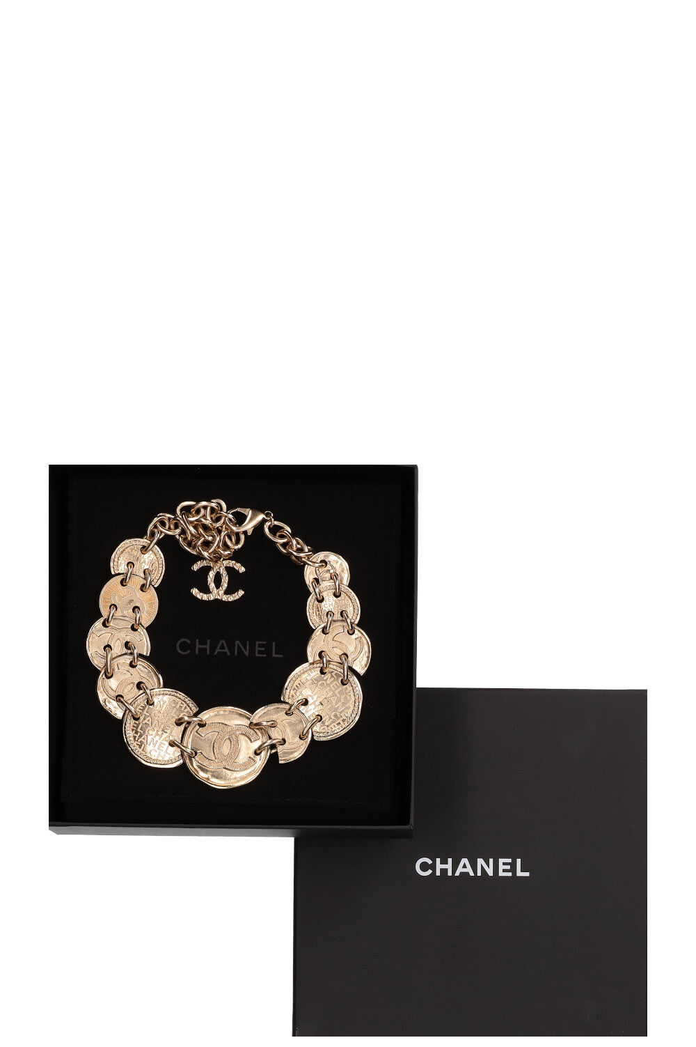 CHANEL Coin Necklace Champagne Prefall 2016