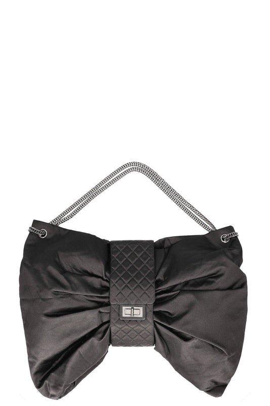 CHANEL Large Bow Bag Satin Black