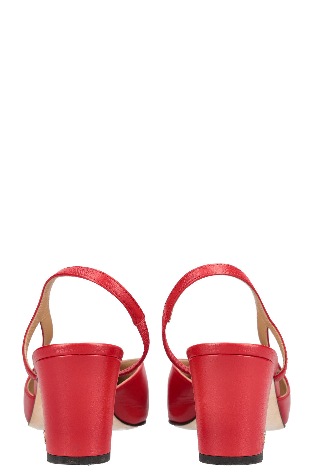 CHANEL Slingback Pumps Red