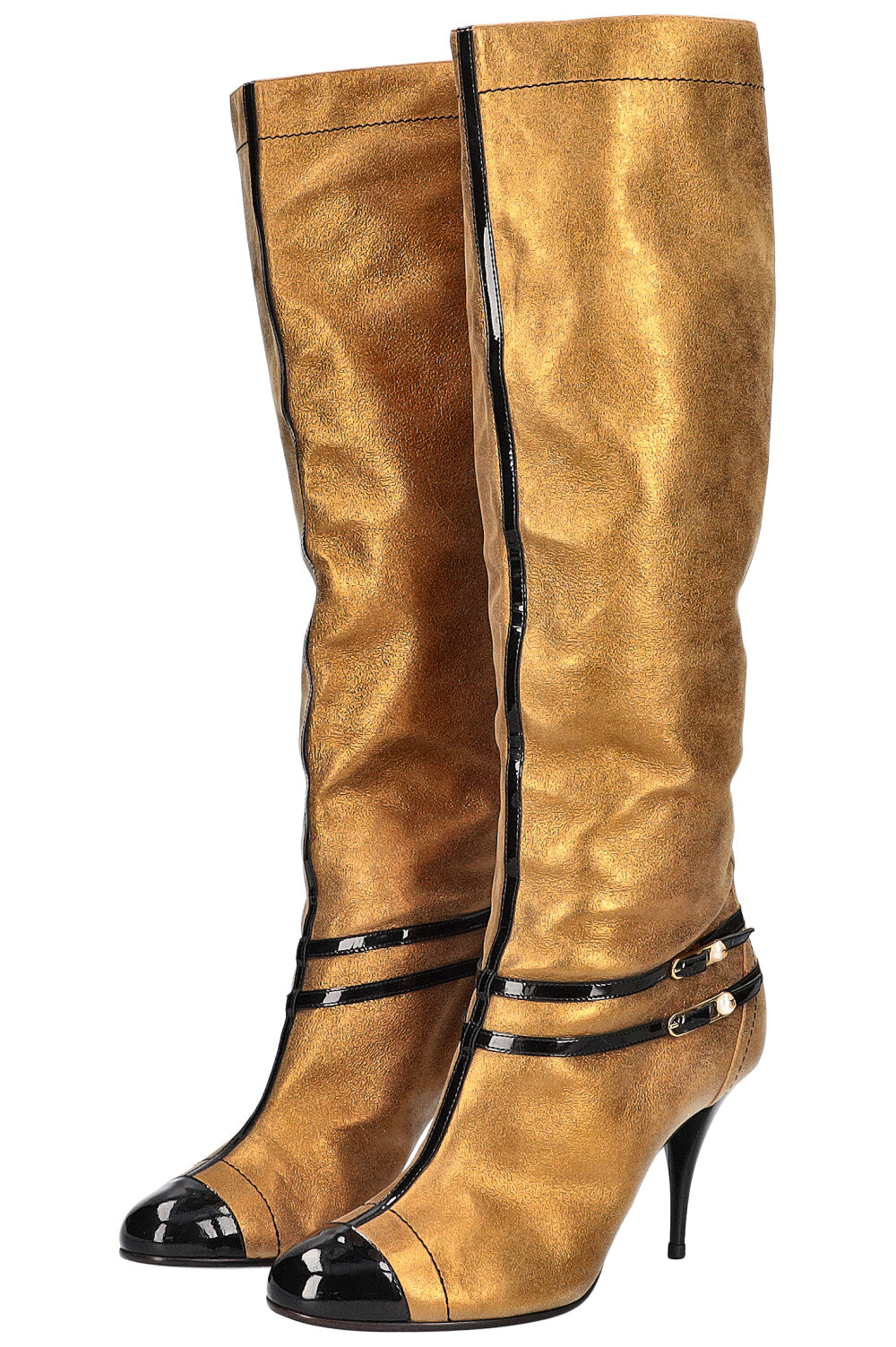 CHANEL Boots Gold