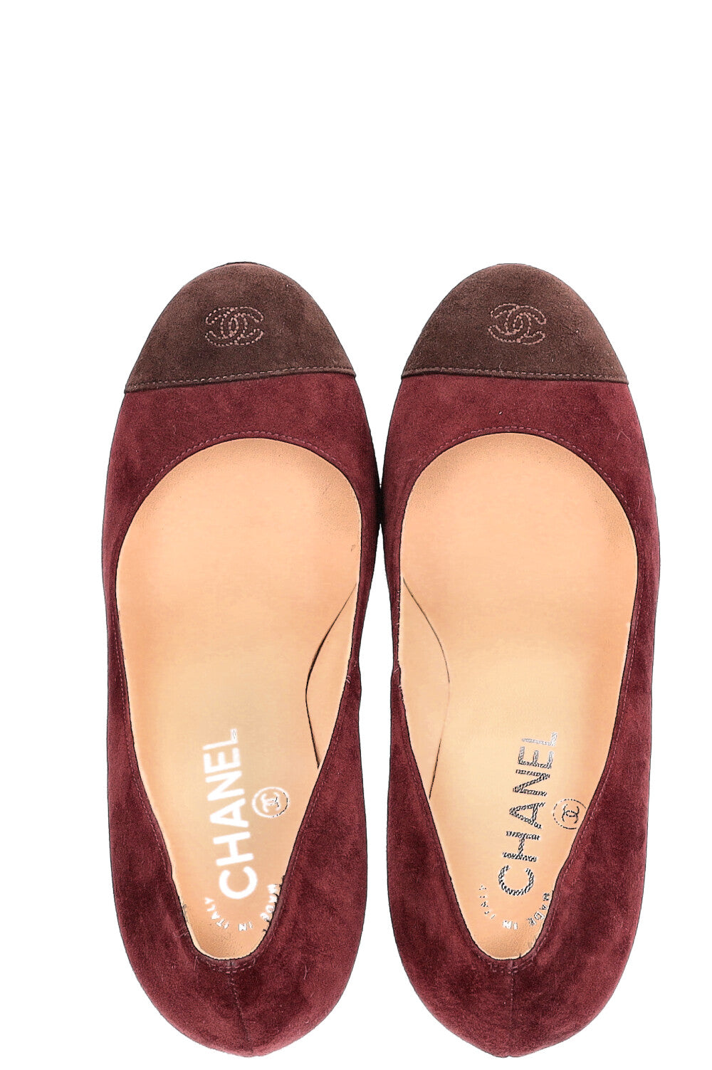 CHANEL Plateau Pumps Bordeaux