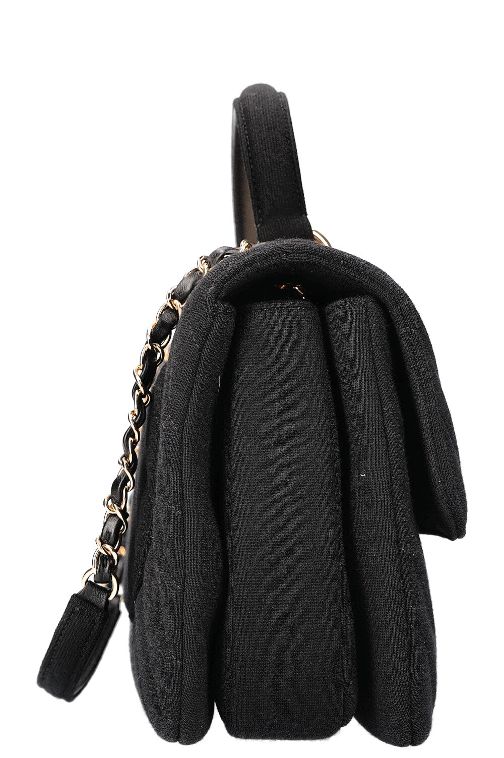 CHANEL Medium Trendy Bag Chevron Jersey Black