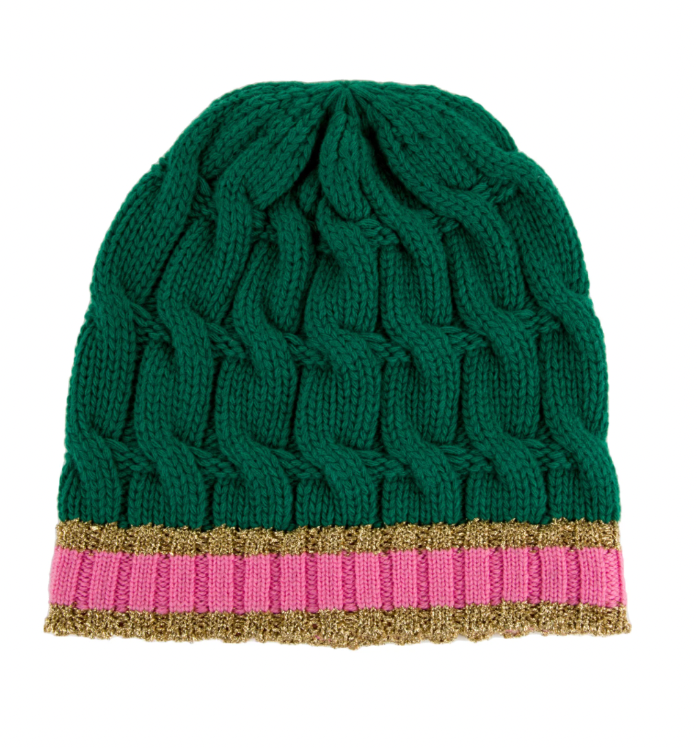 Luxury Gucci Trending 2025 Cable Knit Beanie in Green