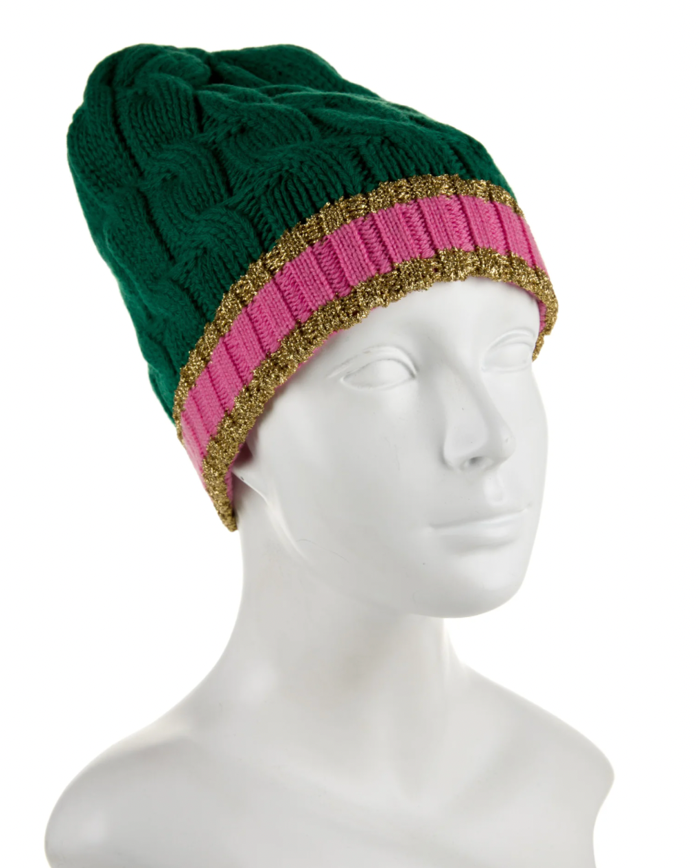 Luxury Gucci Trending 2025 Cable Knit Beanie in Green