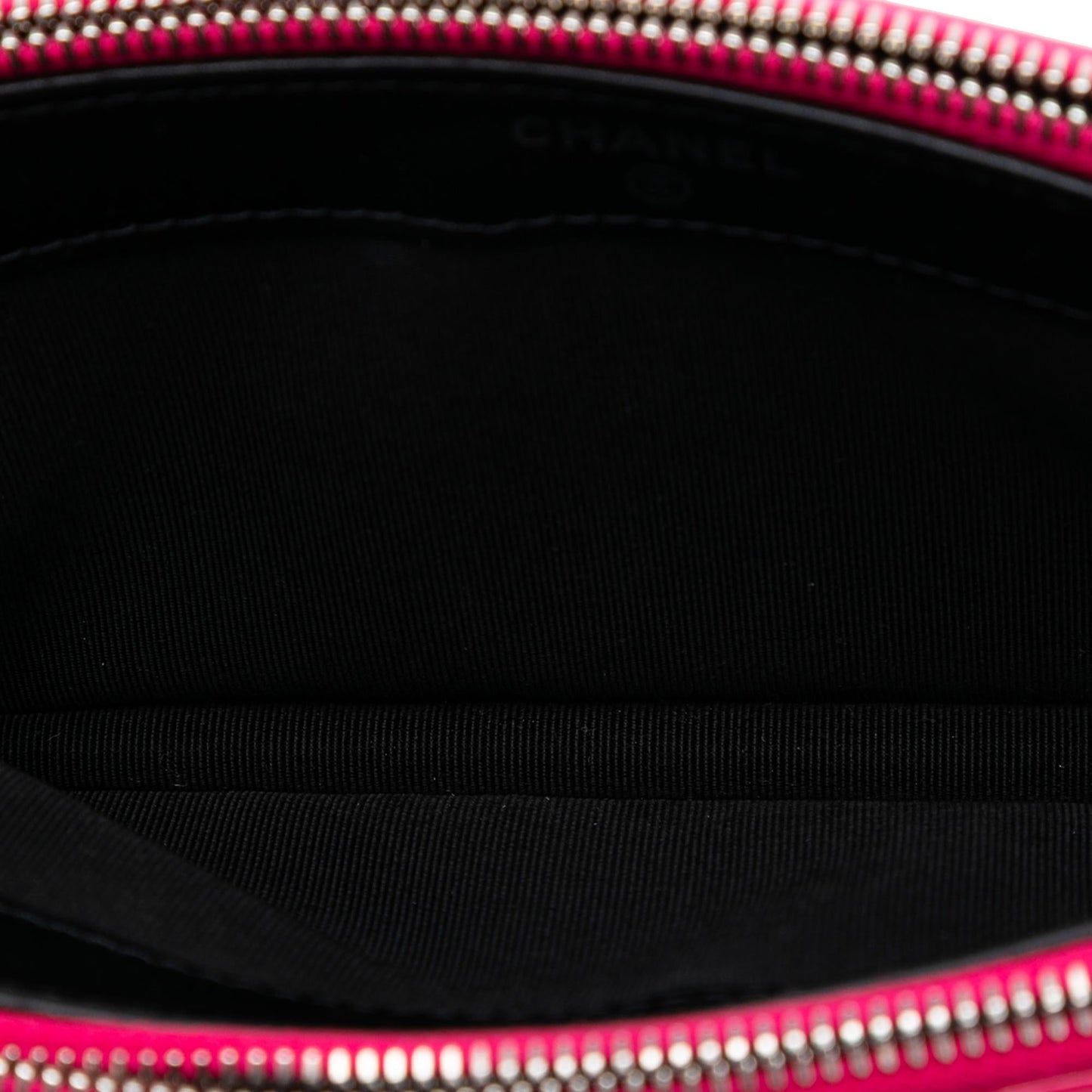 Chanel Bicolor Patent Double Zip Wallet on Chain