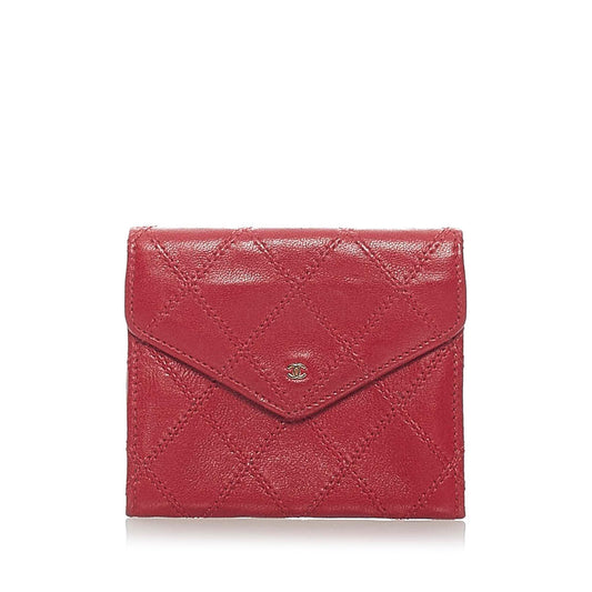 Chanel Bicolore Matelasse Lambskin Coin Pouch (SHG-33401)