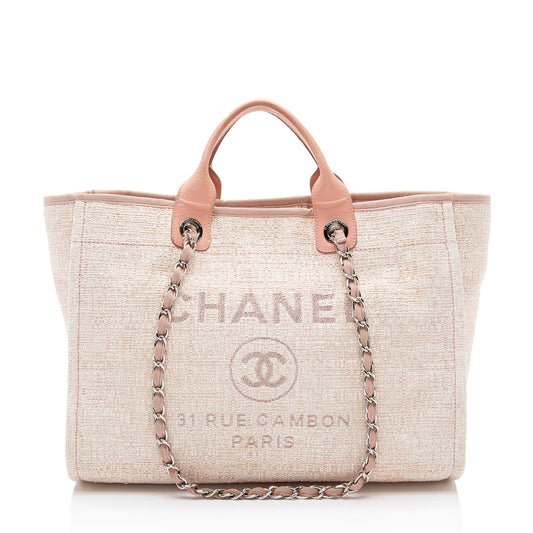 Chanel Boucle Lurex Deauville Medium Tote