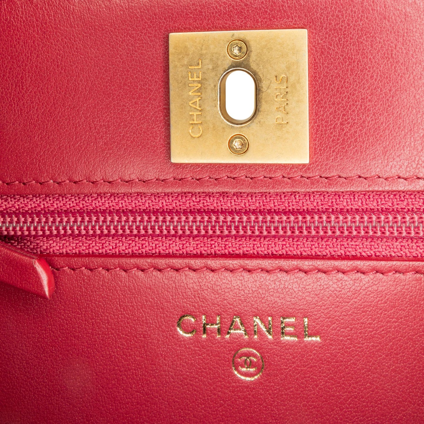 Chanel CC Caviar Braided Trim Wallet On Chain (SHG-F9vaqu)