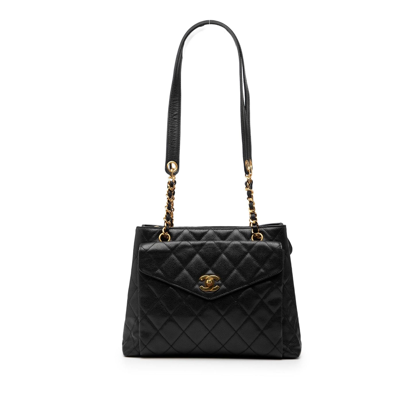 Chanel CC Caviar Front Pocket Shoulder Bag
