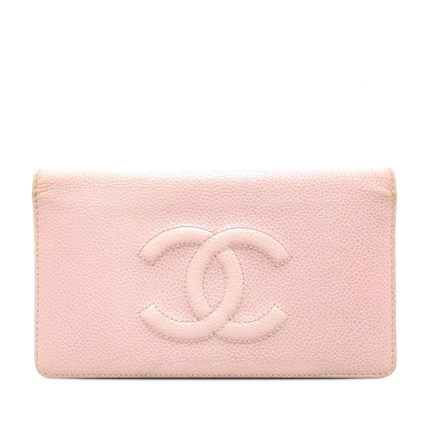 Chanel CC Caviar Leather Long Wallet (SHG-sKjKip)