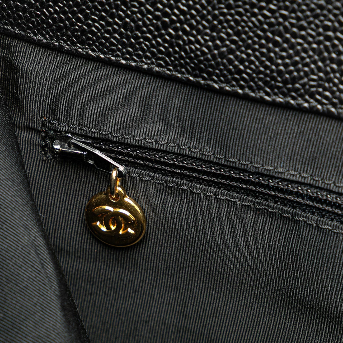 Chanel CC Caviar Leather Tote