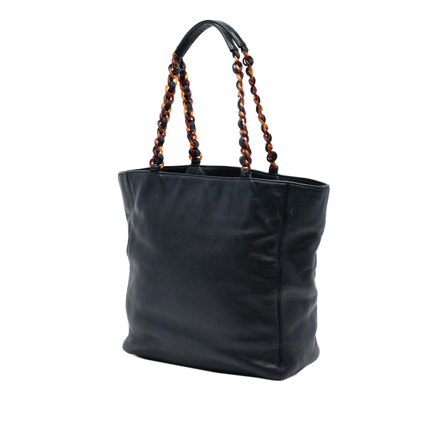 Chanel CC Caviar Tortoise Chain Tote