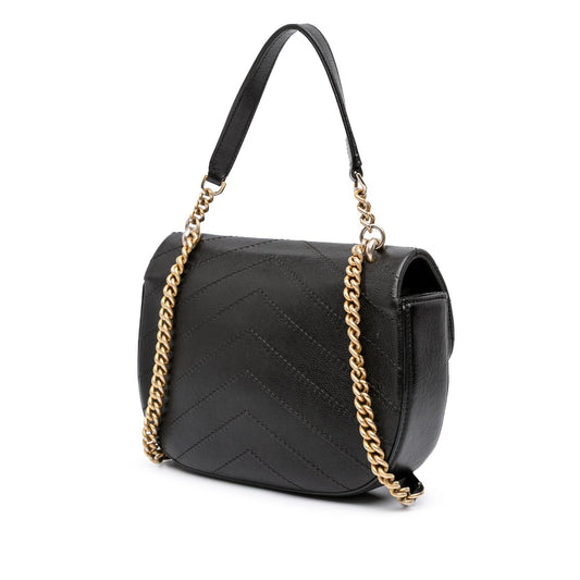 Chanel CC Chevron Calfskin Round Flap Satchel