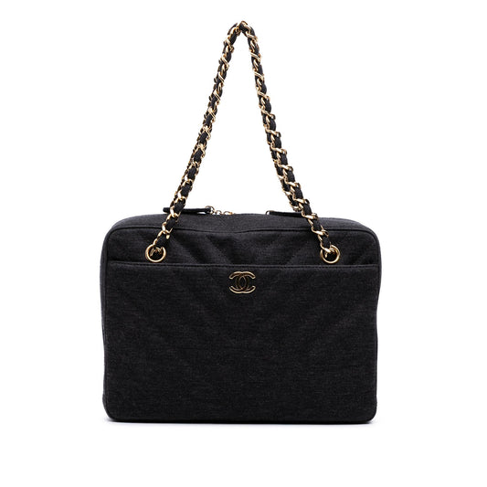 Chanel CC Chevron Jersey Camera Bag